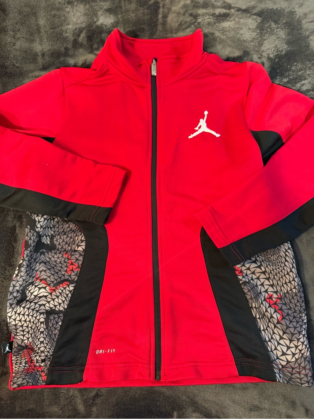 Jordan Red and Black Full-Zip Jacket with White Jumpman